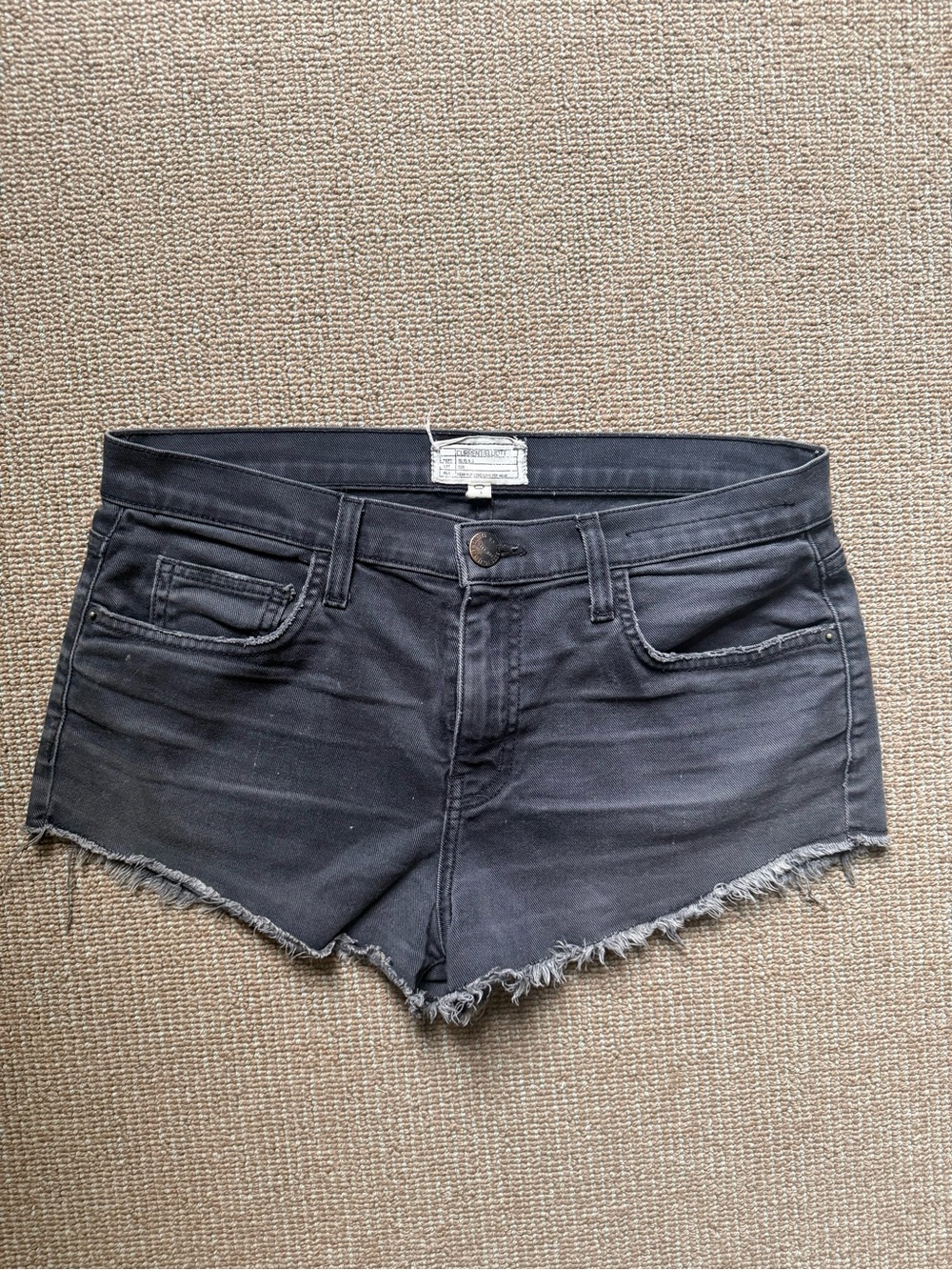 Current/Elliott Charcoal Gray Denim Shorts